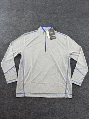 Page & Tuttle Pullover Shirt Mens Medium Gray 1/4 Zip Cool Swing Golf UPF 30